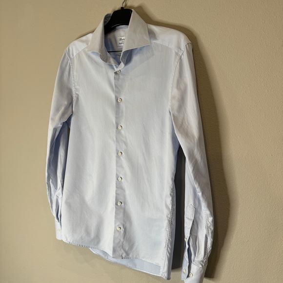 Stenströms Slimline Light Blue Twill Shirt Men’s 15 38 - Picture 2 of 9